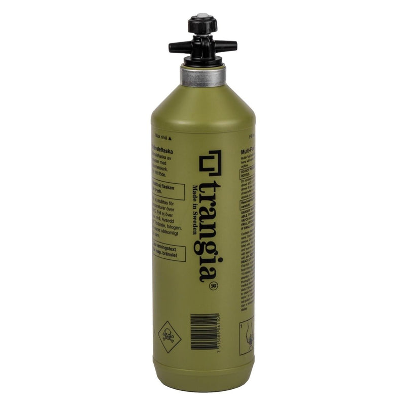 Trangia liquid fuel bottle petrol burner polyethylene flask outdoor hiking Olive - GoMilitar