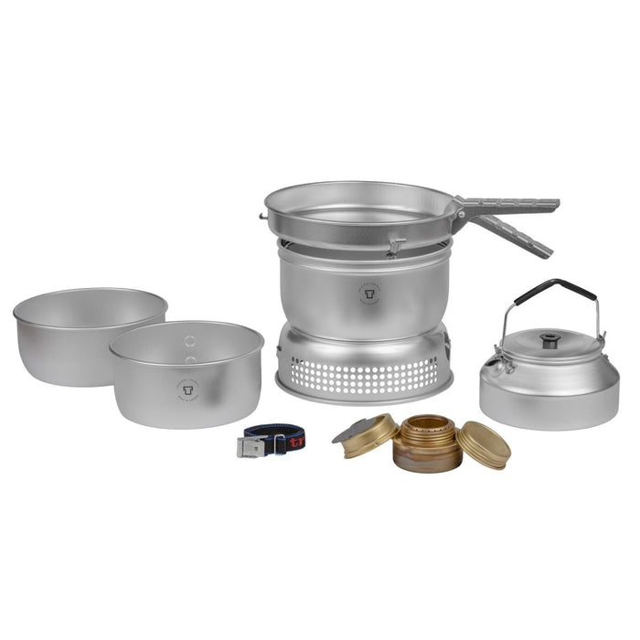 Trangia poêle ensemble combustible liquide brûleur à essence ultraléger compact casserole bouilloire randonnée - GoMilitar