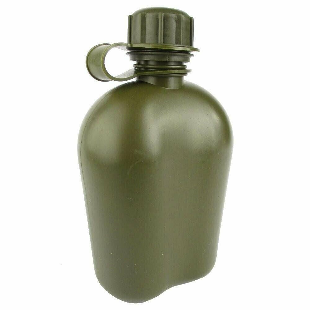 Bouteille d'eau M1 de style cantine de l'armée américaine avec couvercle et clips Alice de l'armée américaine