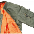 Veste de bombardier MA1 de style militaire américain pour les troupes des forces aériennes coupe-vent chaude olive