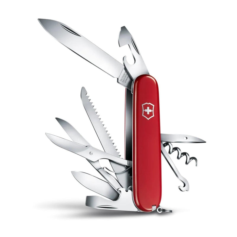 Victorinox Huntsman Multi Tool Knife 12 Functions Stainless Steel Red Handle - GoMilitar