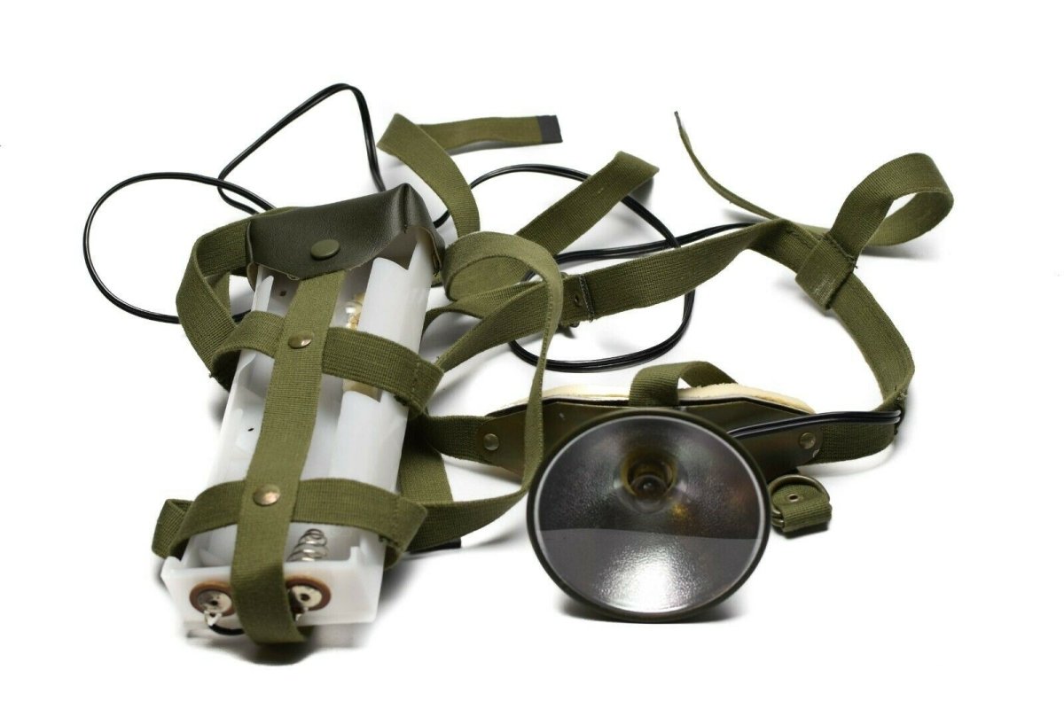 Lampe frontale de l'armée suédoise vintage Lampe torche frontale NEUF