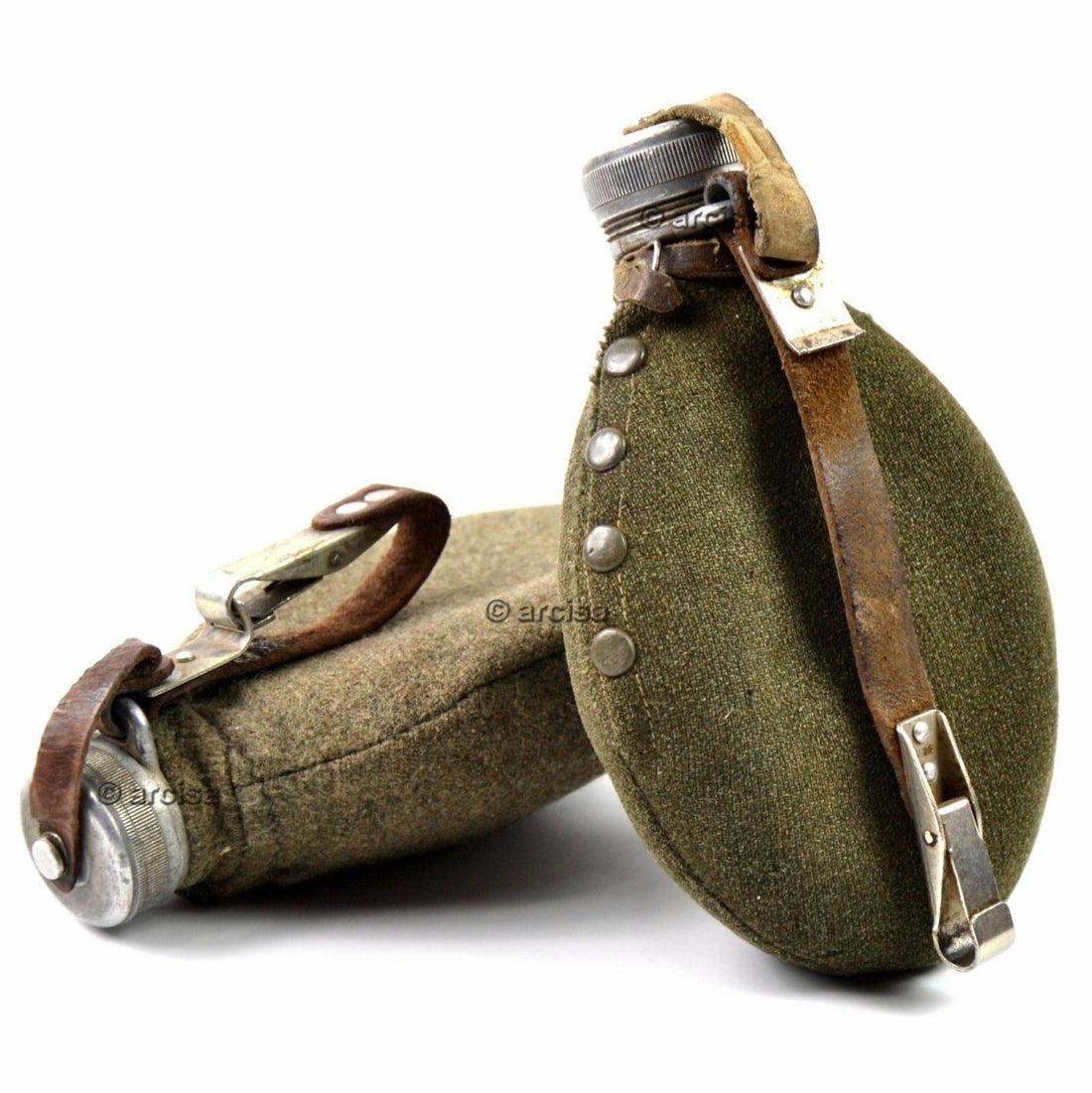 Bouteille d'eau à boire originale de l'armée suédoise de la Seconde Guerre mondiale