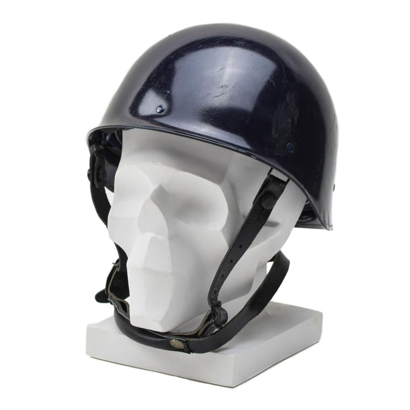 vintage military surplus blue helmet