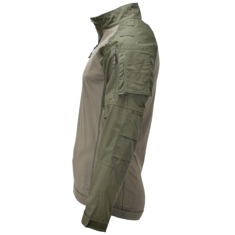 Mil-Tec Military olive tactical field troops combat shirt padding elbow pockets
